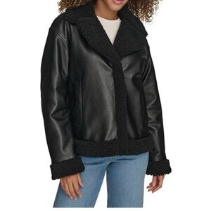 Levi's womens Faux Leather Sherpa Lined Moto Jacket